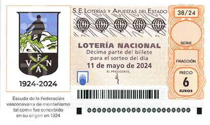 Lotería Nacional - sorteo del sábado 11/05/2024 - 6,00 Euros