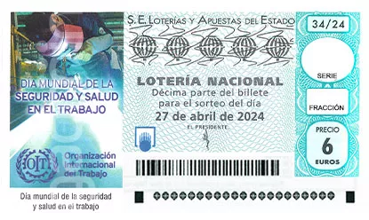 Lotería Nacional - sorteo del sábado 27/04/2024 - 6,00 Euros